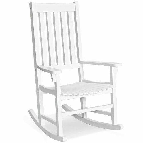 Indoor Outdoor Wooden High Back Rocking Chair - Lot 578