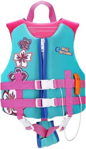 HeySplash Life Jacket with Survival Whistel for Kids, Suitable for 55-77 lbs Size L - Lot 756