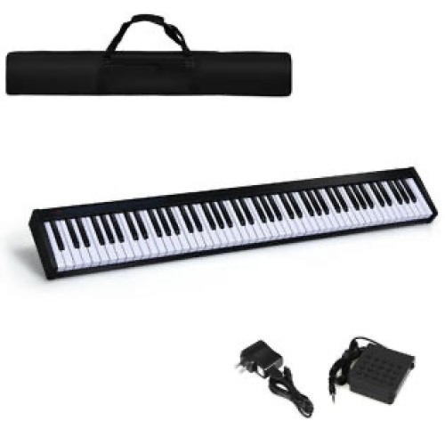 88 Key Portable Full Size Digital Keyboard w/ Pedal  - Lot 800
