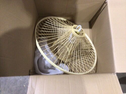 Bamboo Pendant Light - Has One Broken Spoke - Lot 844