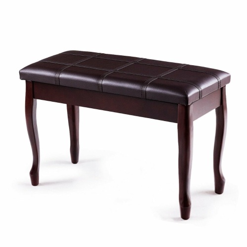 Solid Wood PU Leather Piano Bench With Storage  - Lot 845