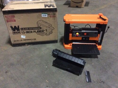 WEN PL1303 15-Amp 13-Inch Three-Blade Benchtop Thickness Planer - Powers On, Blades Do Not Move, Hums & Grinds - For Parts or Repair  - Lot 1046