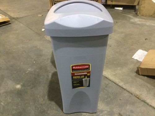 Rubbermaid Untouchable Swing Lid 23 Gallon Trash Can  - Lot 1076