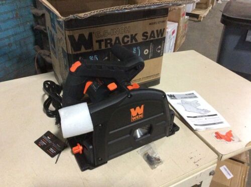 WEN CT1065 10-Amp 6.5-Inch Plunge Cut Sidewinder Circular Track Saw - Missing Dust Port Adapter - Lot 1171