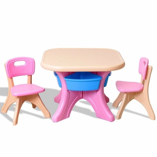 In/Outdoor 3-Piece Plastic Children Play Table & Chair Set - Lot 9