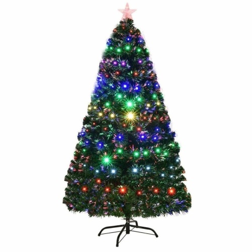 Multicolor Led Fiber Optic Artificial Christmas Tree - 7' - Lot 12