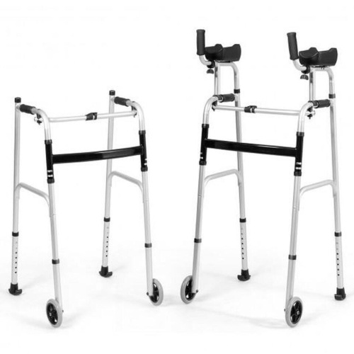 Folding Height Adjustable Walking Frame With Armrest Support - Lot 24