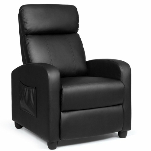 Pu Leather Massage Recliner Chair With Footrest - Lot 25