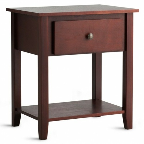 Nightstand Beside Sofa Table End Table with Drawer & Shelf - Lot 31