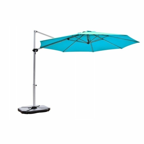 11' Patio Offset Cantilever Umbrella 360° Rotation Aluminum Tilt - Lot 41