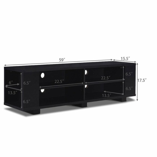 59" Console Storage Entertainment Media Wood TV Stand - Lot 55