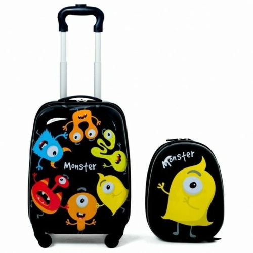 2 Piece Kids Luggage Set 12" Backpack & 16" Rolling Suitcase - Lot 89
