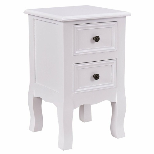 Wood Accent End Nightstand W/ 2 Storage Drawers - Lot 151