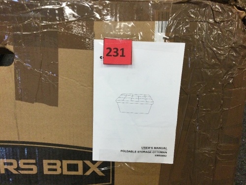 31.5" Fabric Foldable Storage With Removable Storage Bin - Lot 231