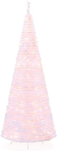 7.5ft Pre-Lit Pop-Up Artificial Christmas Tree w/ 450 Warm White Lights, Metal Stand - Lot 283
