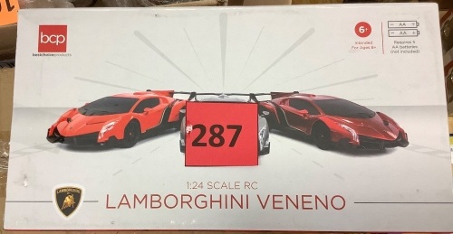 1/24 Kids RC Lamborghini Veneno Racing Car Toy w/ Lights, Shock Suspension - Lot 287