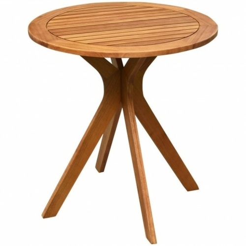 27" Outdoor Round Solid Wood Coffee Side Bistro Table  - Lot 301