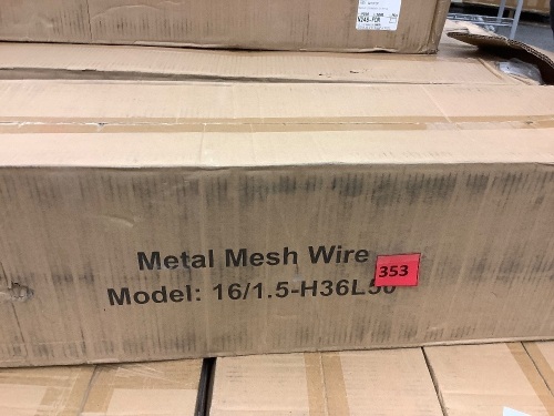 Metal Wire Mesh - 1.5", 16 Gauge, 36"x50" - Lot 353