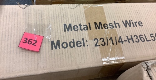 Metal Wire Mesh - 1/4", 23 Gauge, 36"x50" - Lot 362