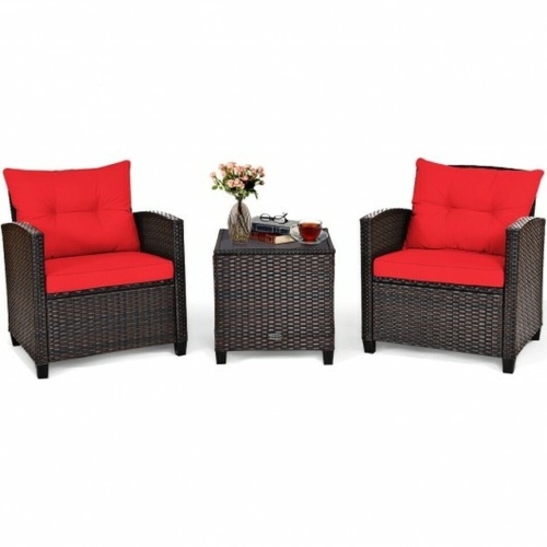 3 Piece Patio Rattan Furniture Set - Lot 375
