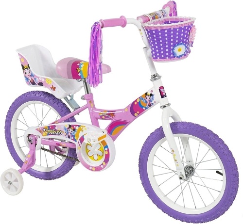 16" Girl's Flower Princess Bike w/ Training Wheels & Basket - Lot 384