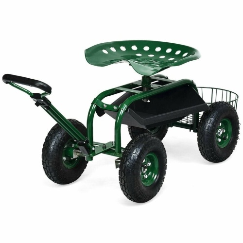 Heavy Duty Garden Cart Work Seat W/360 Swivel Seat - Lot 397