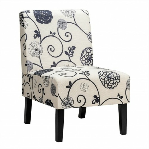 Armless Accent Chair With Rubber Wood Legs - Lot 401