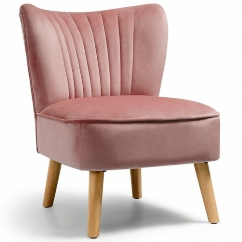 Armless Accent Chair Modern Velvet Leisure Chair - Lot 403