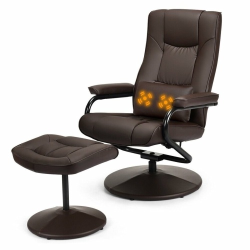Massage Recliner Chair Swivel Armchair Lounge - Lot 404
