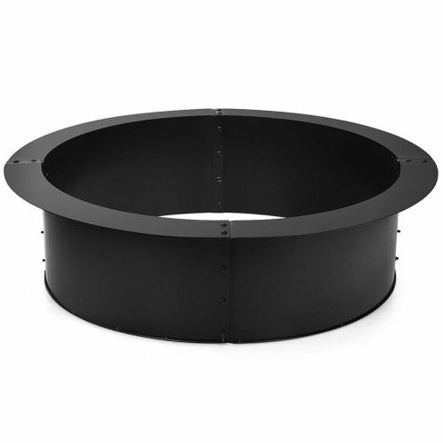 36 Inch Round Steel Fire Pit Ring Liner Wood Burning Insert - Lot 429