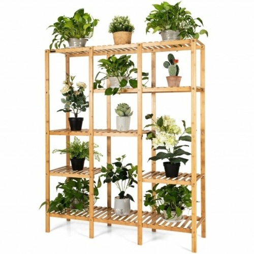 Multifunctional Bamboo Shelf Storage Organizer Rack - Lot 446