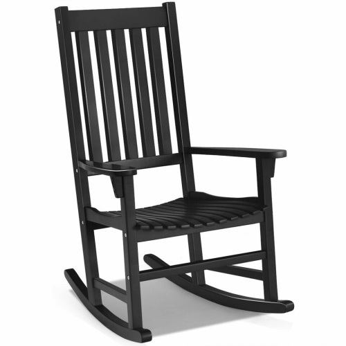 Indoor Outdoor Wooden High Back Rocking Chair - Lot 458