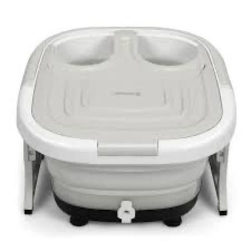 Foldable Foot Spa Bath Motorized Massager w/ Bubble Heat Light Stress Relief - Lot 356