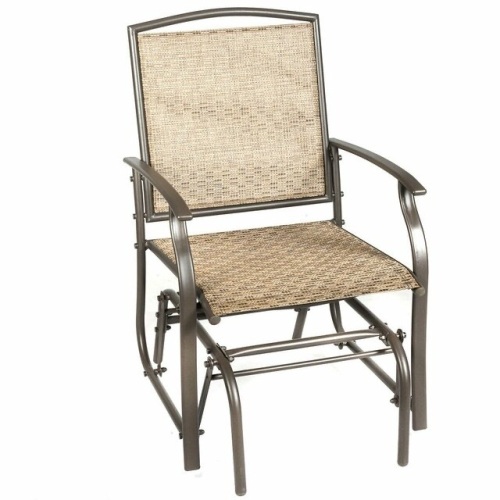 Steel Frame Garden Swing Single Glider Chair Rocking Seating - Lot 360