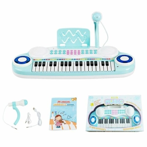 Multifunctional 37 Electric Keyboard Piano With Microphone - Lot 392