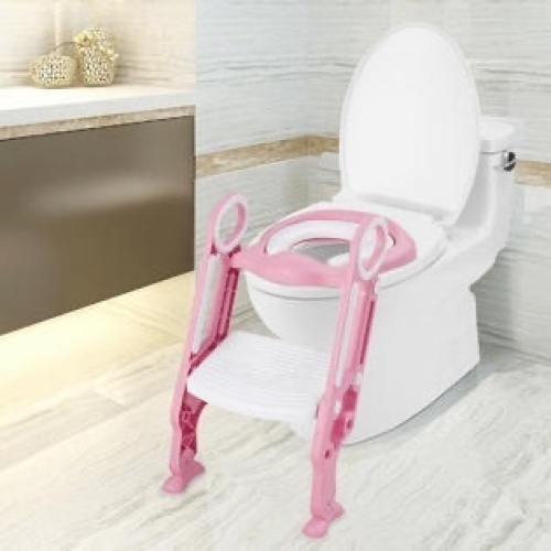 Potty Training Toilet Seat w/ Step Ladder Adjustable - Lot 398