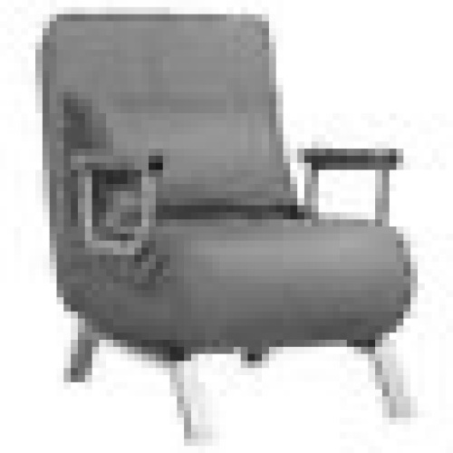 Folding 5 Position Convertible Sleeper Bed Armchair Lounge Couch w/ Pillow Gray - Lot 401