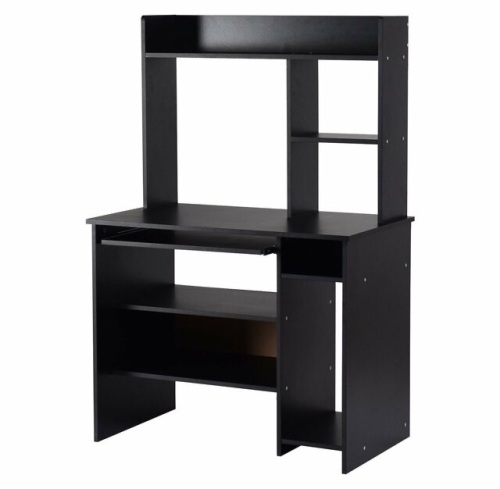 Hutch Storage Shelves Keyboard Tray Organizer Computer Desk - Lot 430