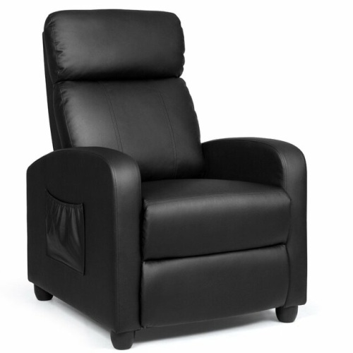 Pu Leather Massage Recliner Chair With Footrest - Lot 436