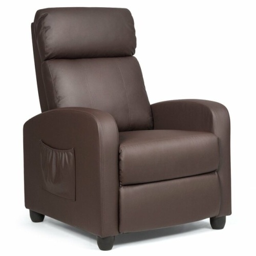 Pu Leather Massage Recliner Chair With Footrest - Lot 438