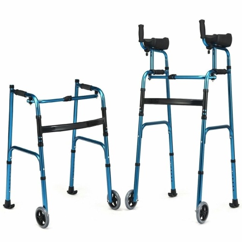 Folding Adjustable Aluminum Wheel Walking Frame - Lot 449