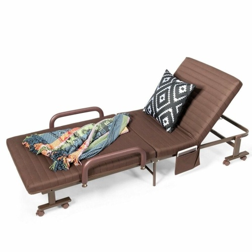 Adjustable Guest Single Bed Lounge Portable Wheels - Lot 461