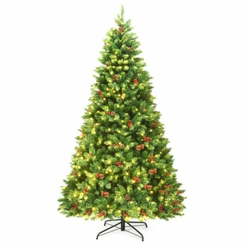 7.5Ft Pre-Lit Hinged Christmas Tree With 550 Led Lights - Lot 485