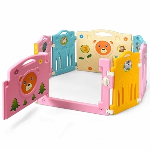 8 Panel Home Indoor Outdoor Kids Center Safety Playpen - Lot 488