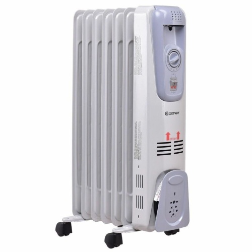 1500 W 7-Fin Electric Oil Filled Space Thermostat Heater - Lot 518
