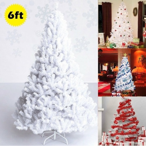 6 Ft White Artificial Pvc Christmas Tree W/ Stand - Lot 520