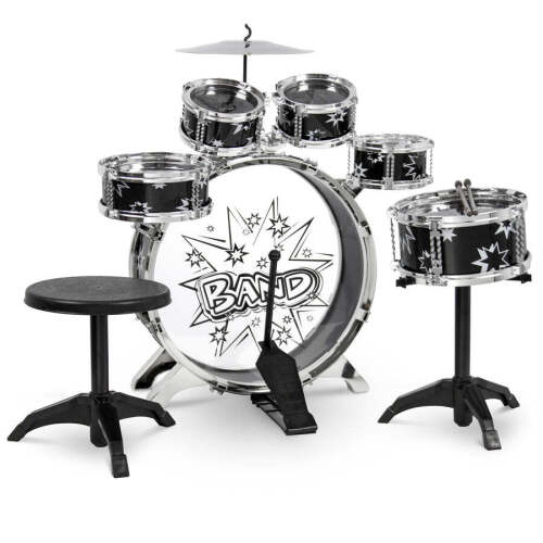 11-Piece Kids Beginner Drum Percussion Musical Instrument Toy Set - Lot 585