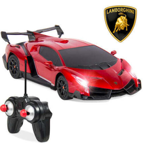 1/24 Kids RC Lamborghini Veneno Racing Car Toy w/ Lights, Shock Suspension - Lot 610