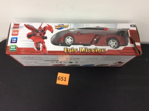 1/18 Scale RC Remote Control Transforming Robot Car Toys - Lot 651