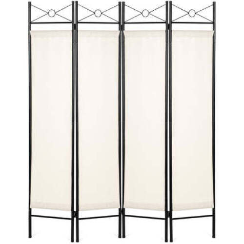 4-Panel Folding Privacy Screen Room Divider Decoration Accent, 6ft - Lot 673